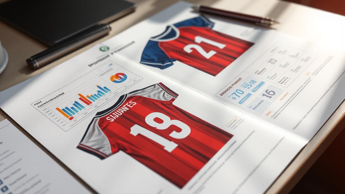 Persona revisando una plantilla de propuesta de patrocinio en un portátil