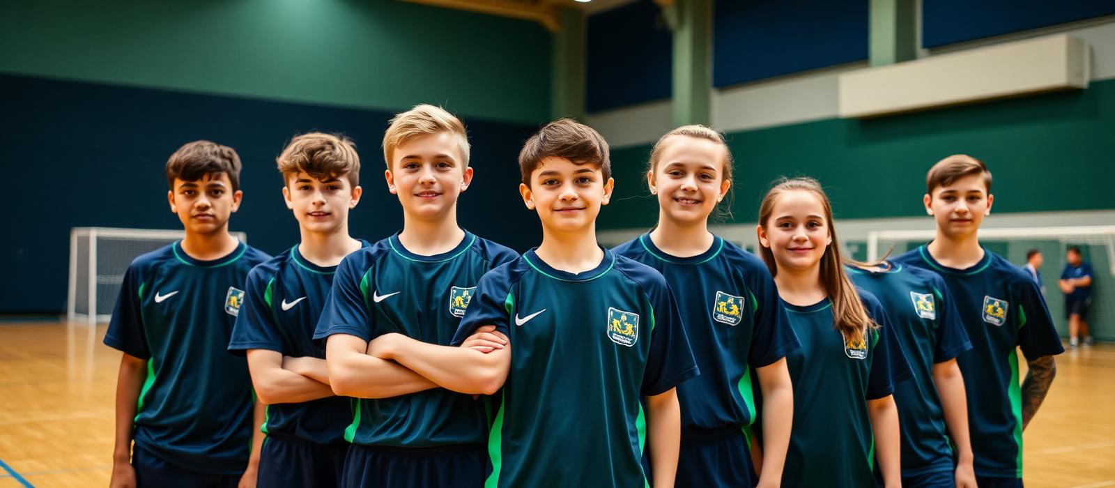 Equipo juvenil de balonmano, chicos y chicas, luciendo el patrocinio de Patrosport en su equipación